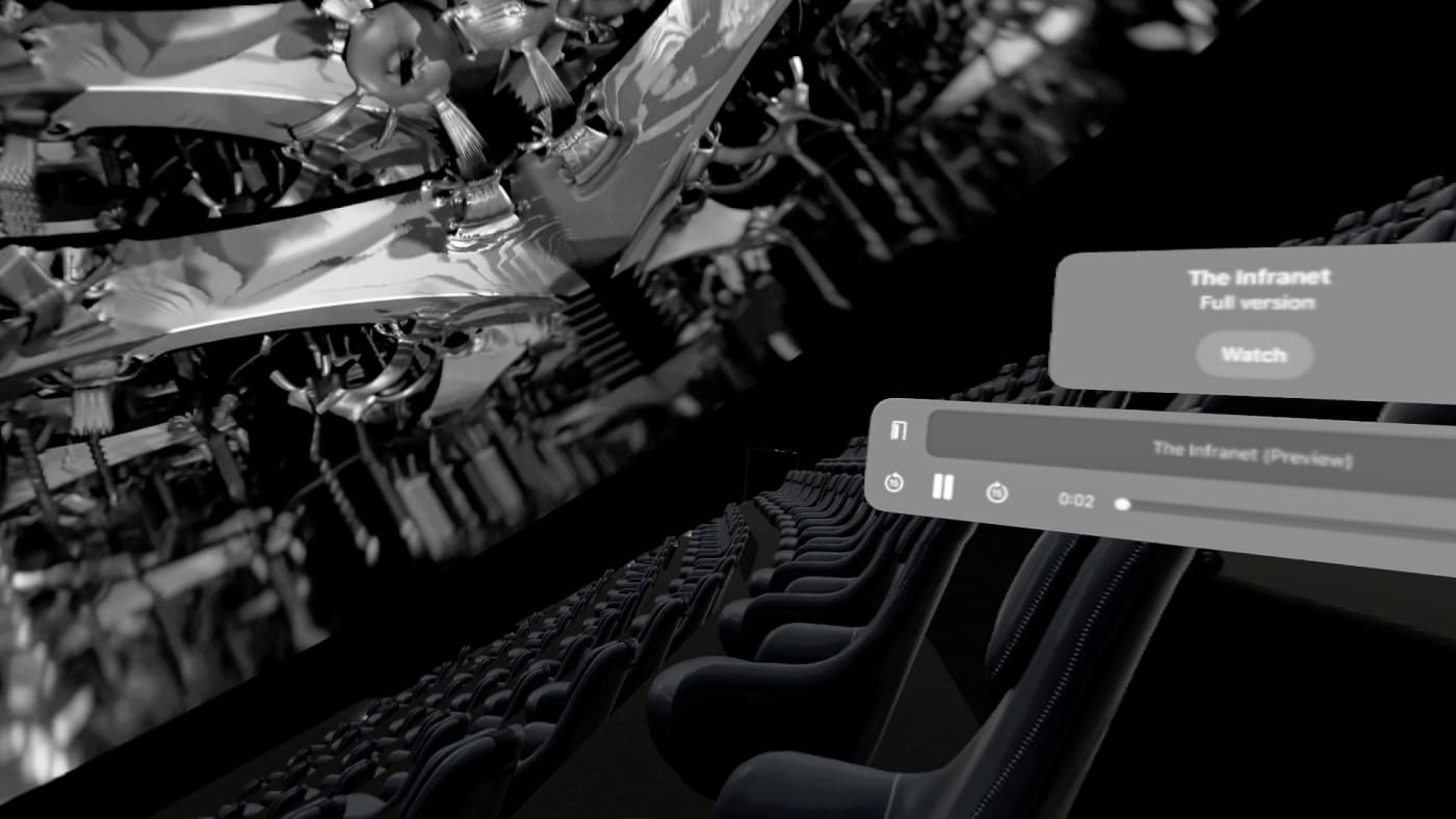 Fulldome movie in Apple Vision Pro