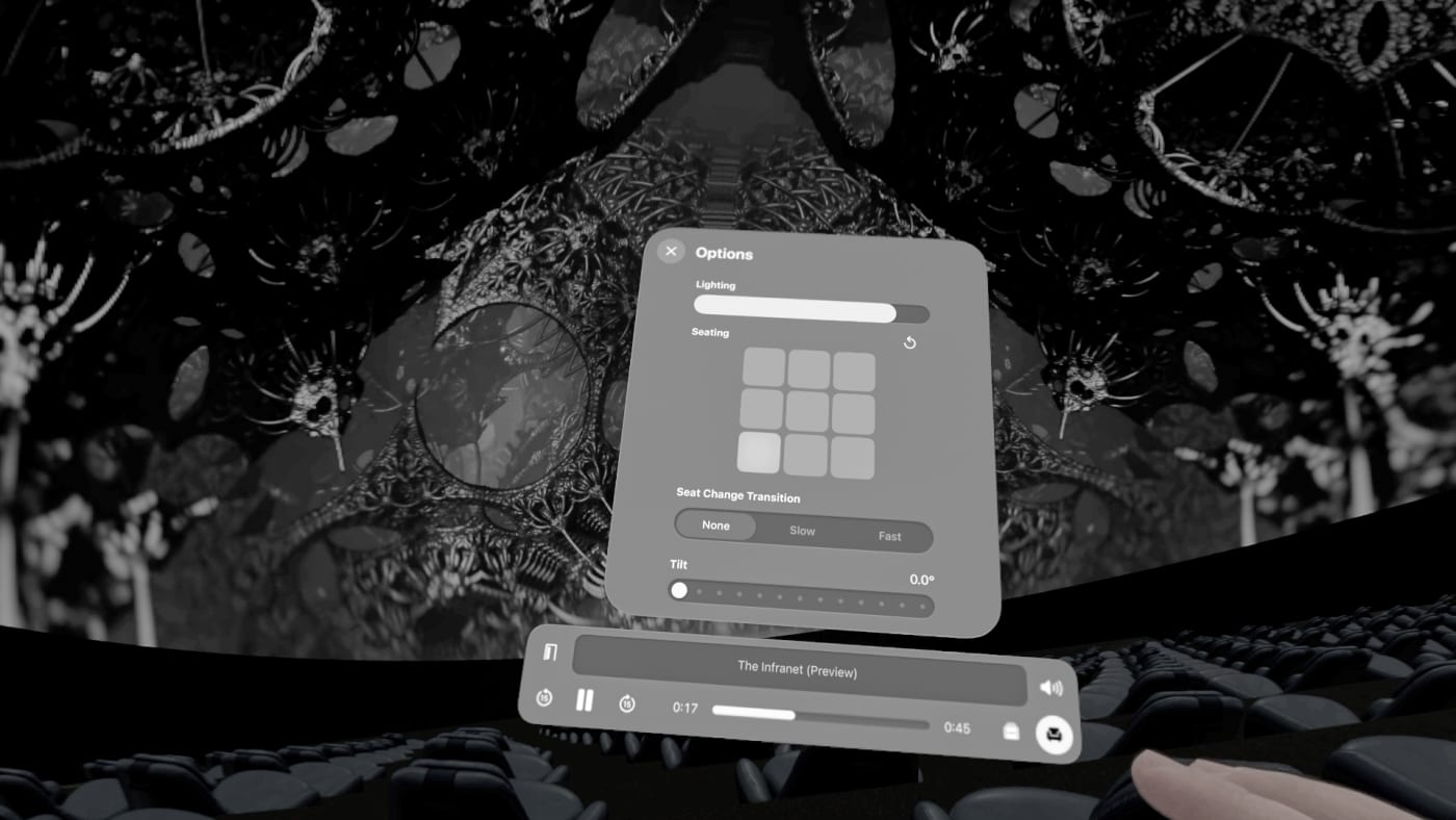 Fulldome movie in Apple Vision Pro
