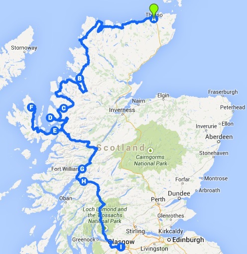 West Coast Of Scotland Map A new plan for a ride in the west coast of Scotland » The Journey 