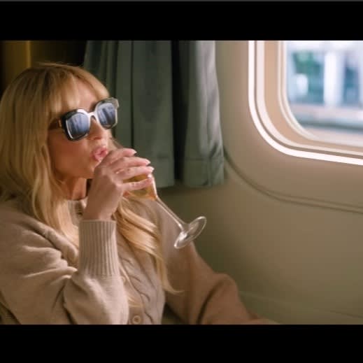 Sarah Michelle Gellar wearing Face à Face Layer 2 sunglasses in the film Stop That Train