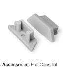 SLC L2 Profile End Caps Flat 2 pcs