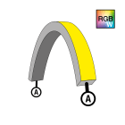 NeonFlex 24V Top-Bend RGBW Feeder A