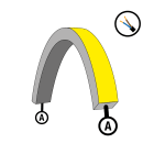 NeonFlex 230V Top-Bend Mono Feeder Cable