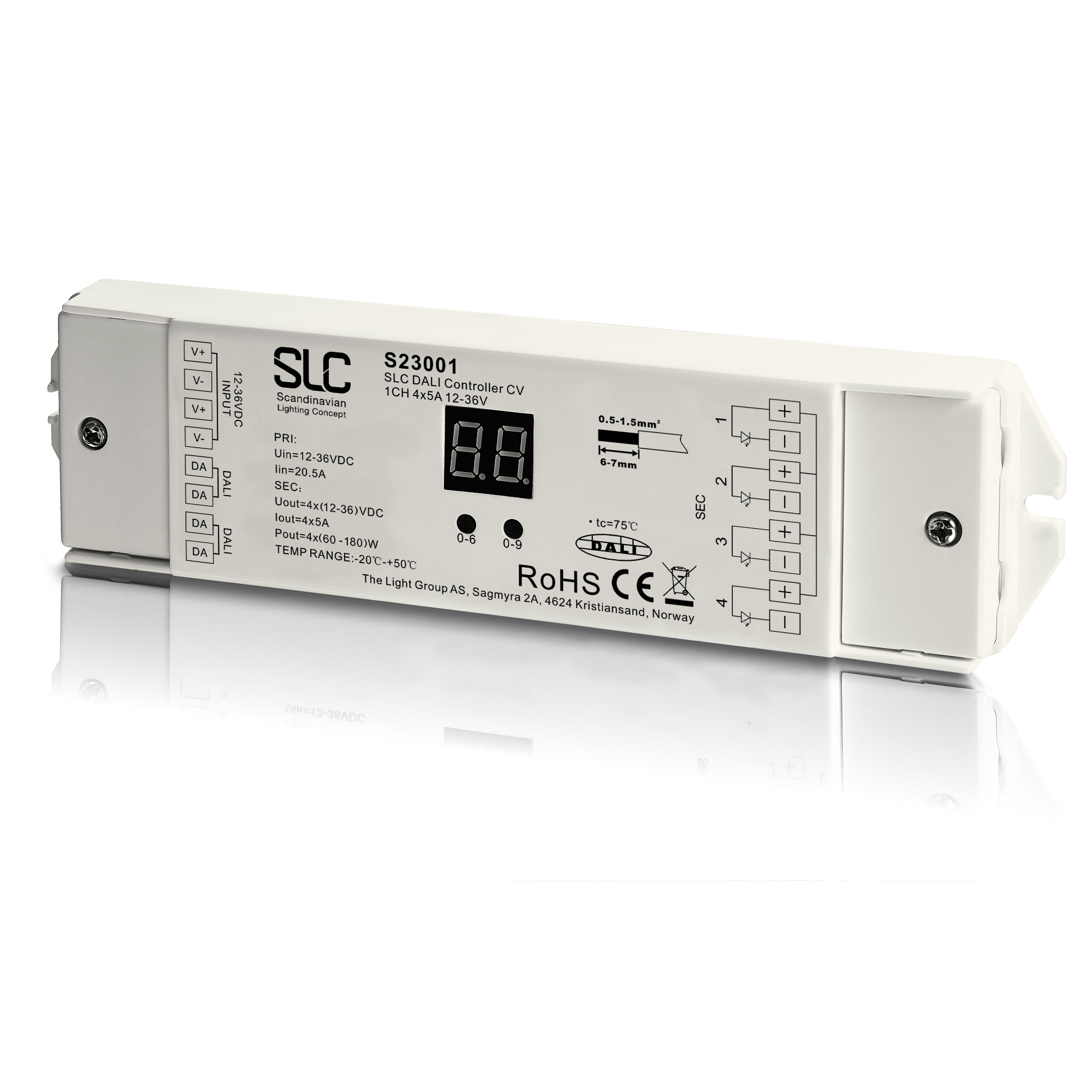 SLC DALI DT6 Controller CV 4x5A 12-36V The Light Group