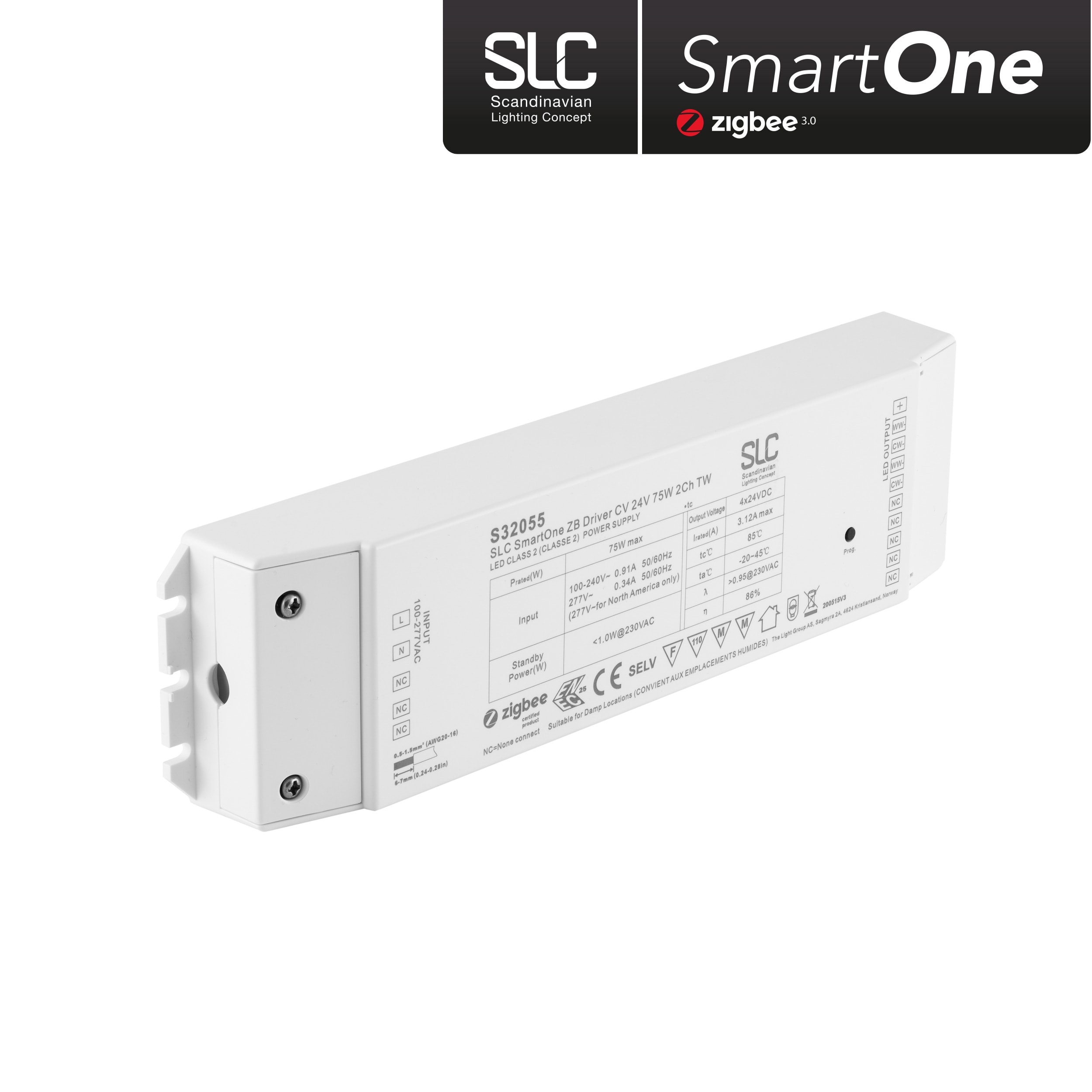 SLC SmartOne Power Supply CV 24V 75W TW Zigbee The Light Group