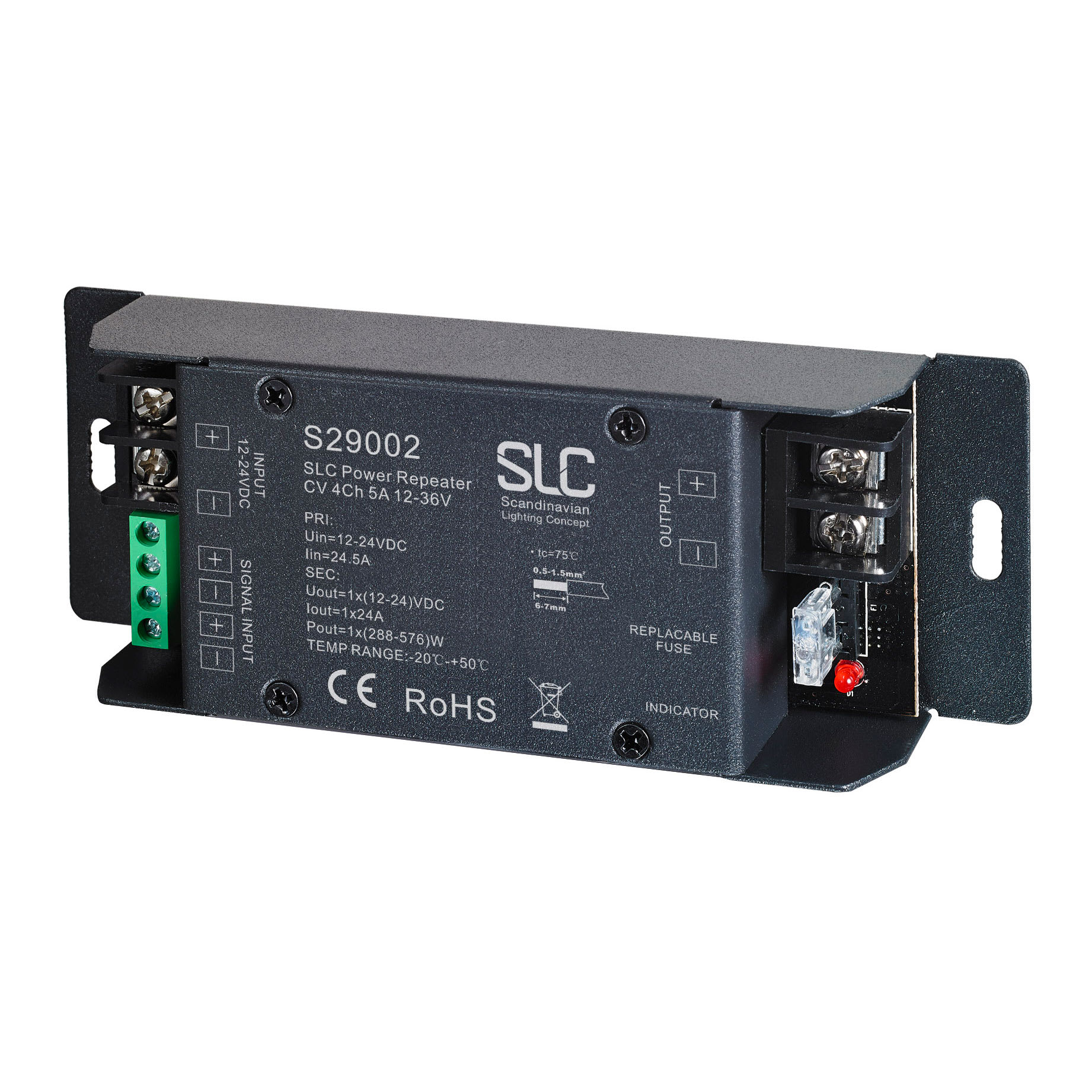 SLC Power Repeater CV 1Ch 24A 12-36V The Light Group