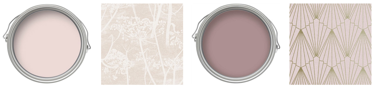 Blush Pink Paint and Wallpaper