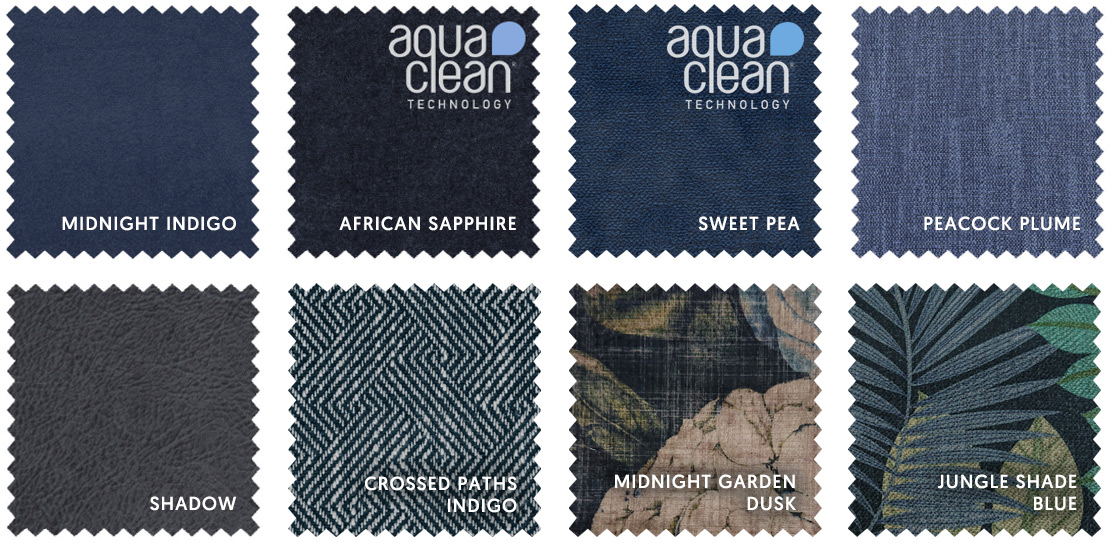 Dark Blue Fabric Swatches