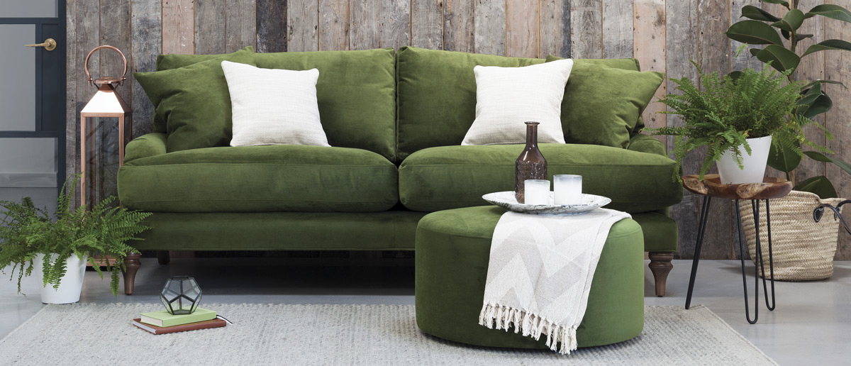 Green Velvet Sofa