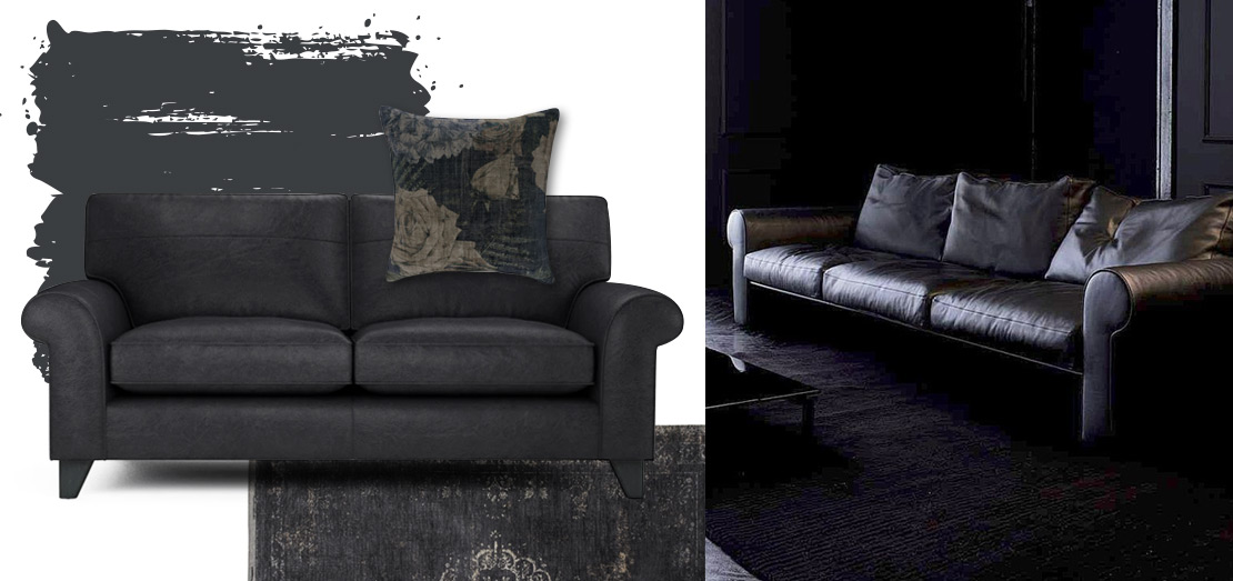 Black Leather Sofa