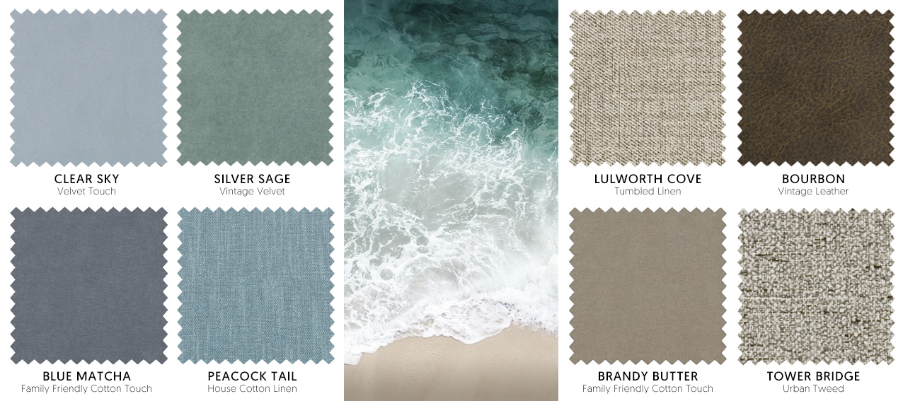 Coastal Inspired Fabric Swatches