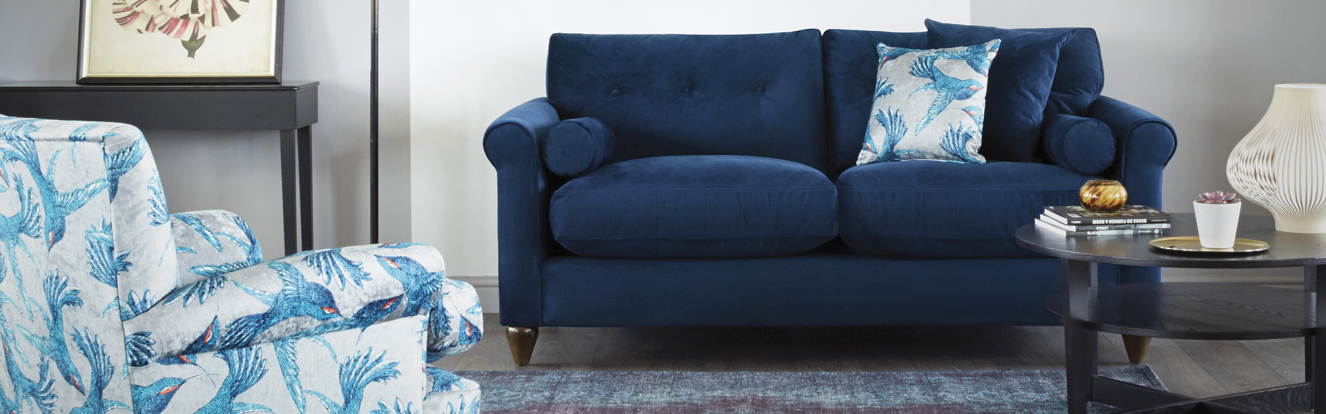 Phoebe 3 Seater in Midnight Indigo