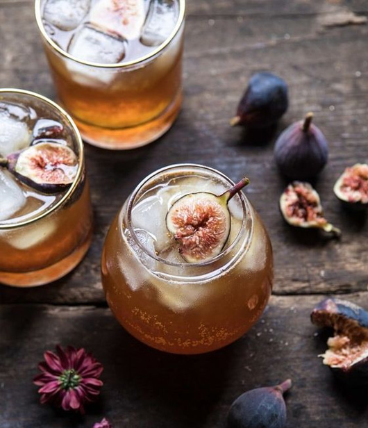 Fig Bourbon Cider Smash