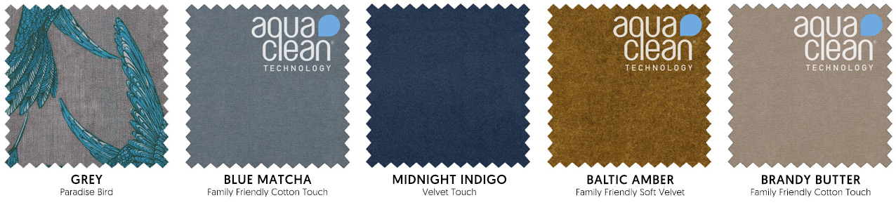 The Chinoiserie Fusion colour palette includes blues, greys, ambers and neutrals