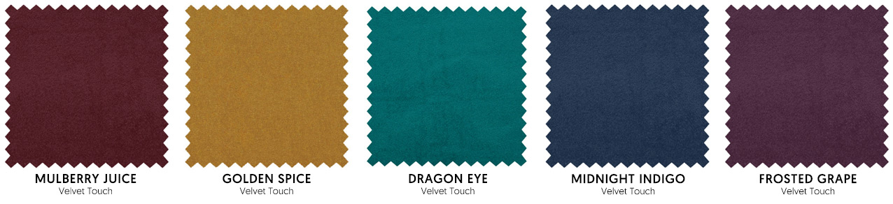 The Jewel Tones colour palette includes deep reds, blue, purples, greens and yellows