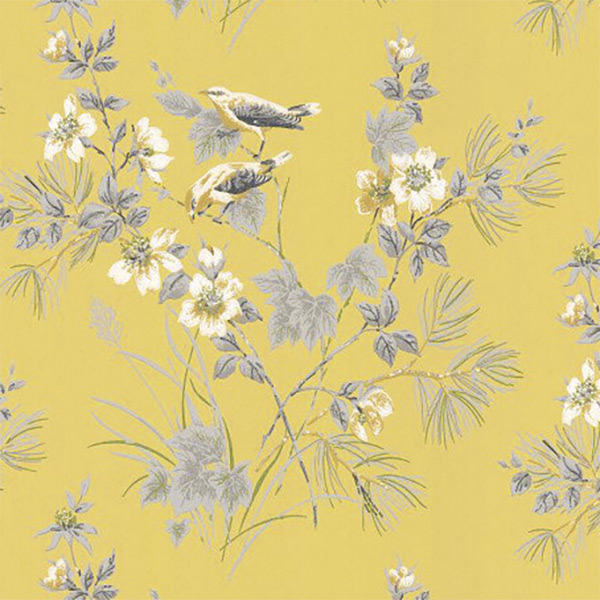 A stunning yellow and grey wallpaper - 'Chartreuse' by Rosemore