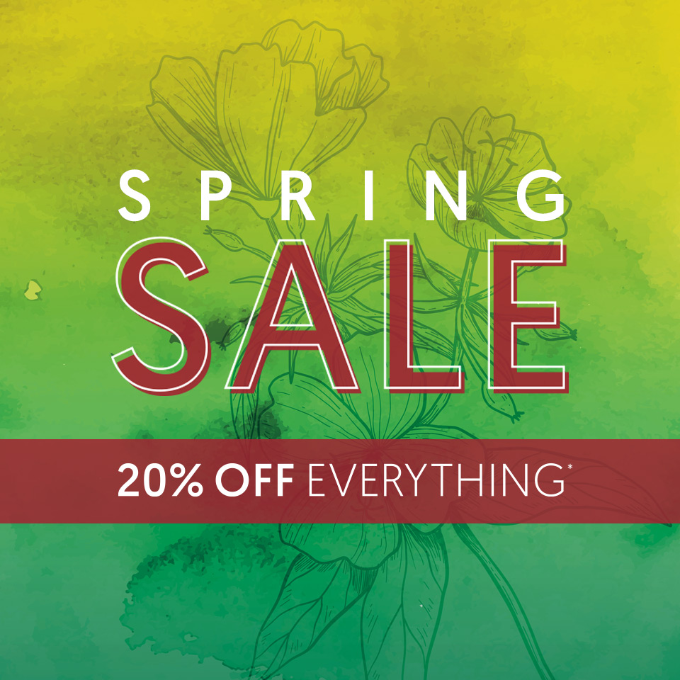 Spring Sale - 20% OFF Everything*