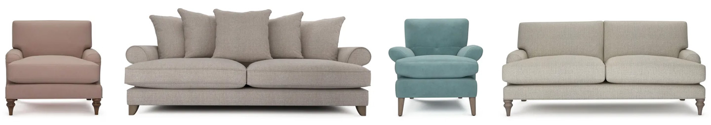 British made sofas and chairs - perfect for the cottagecore trend