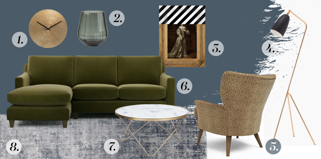 How to style your lounge using olive green