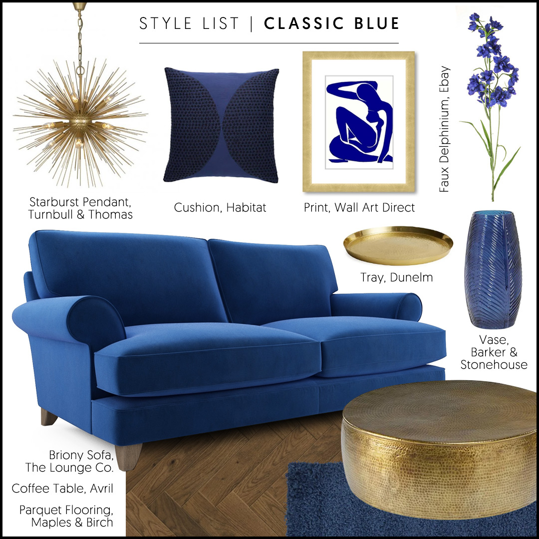 Cobalt Blue and Gold Interior Inspiration