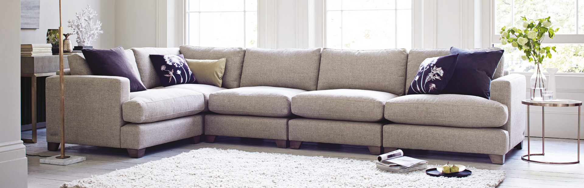 Lola - Neutral Corner Sofa