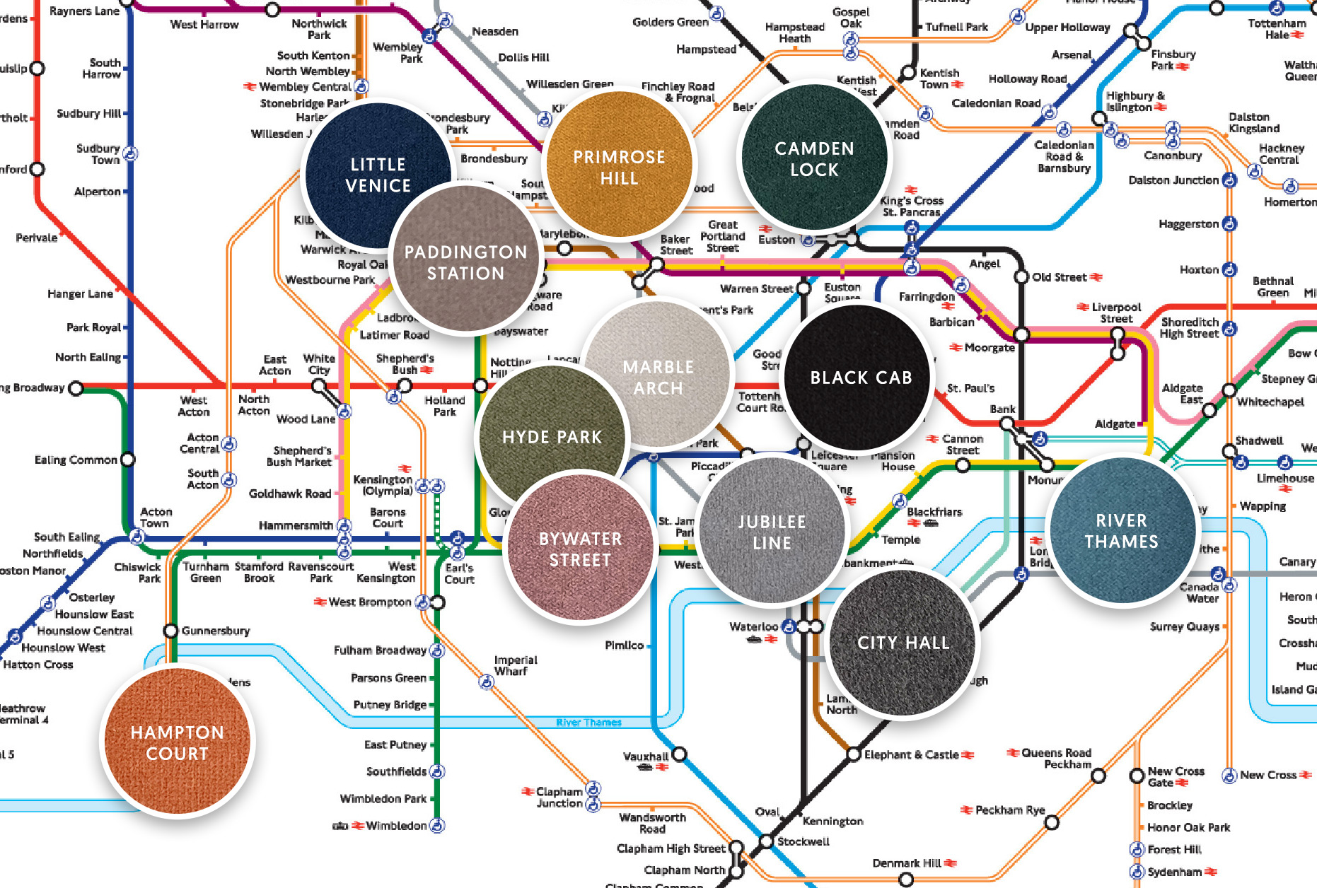 Family Friendly Premium Velvet - Tube map of London