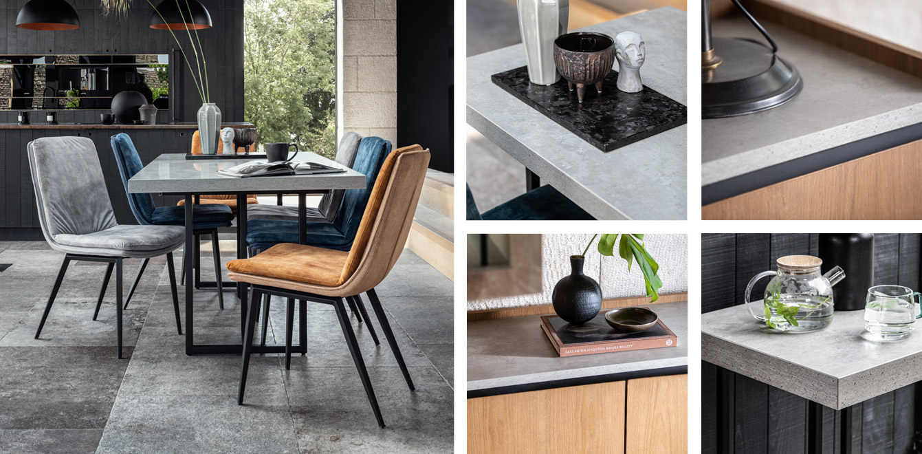 The Costello Range - Contemporary concrete effect and wood veneer furniture