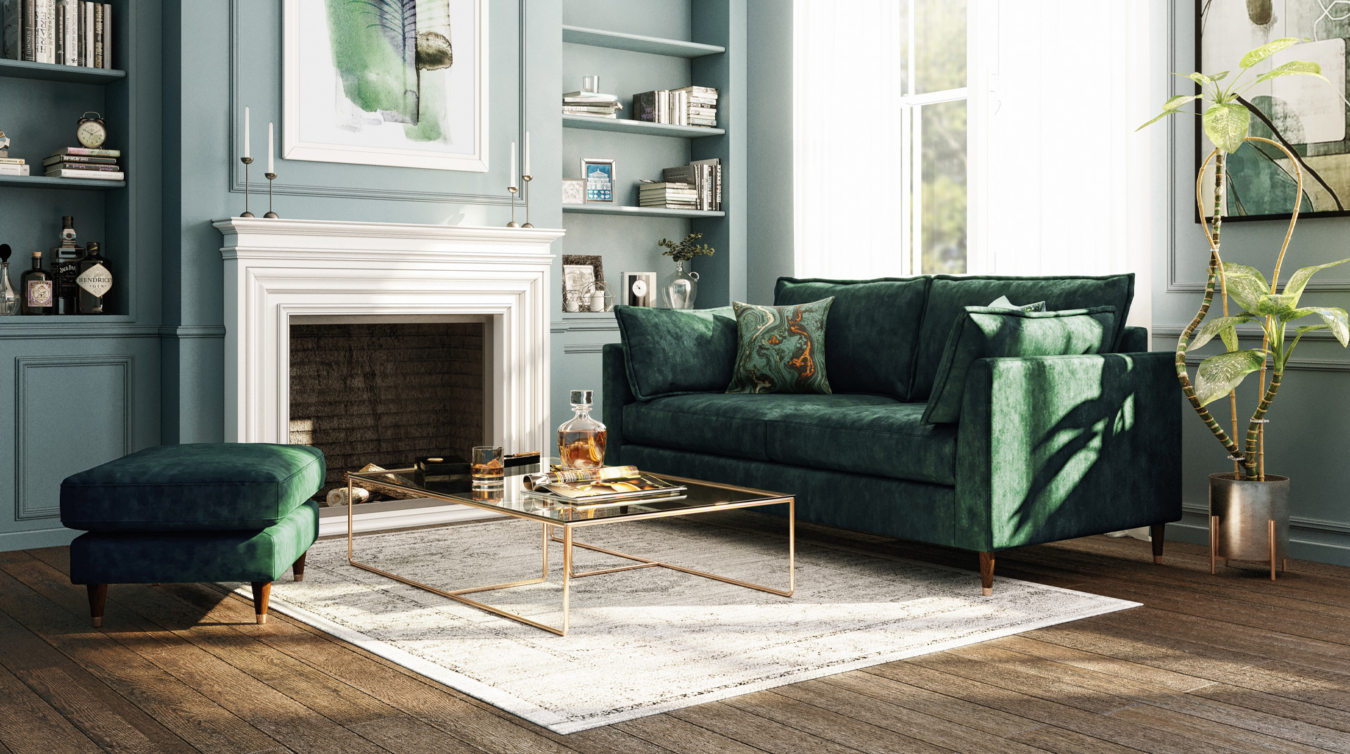 The Lounge Co. Charlotte Contemporary Sofa in Family Friendly Wipe Clean Fabric