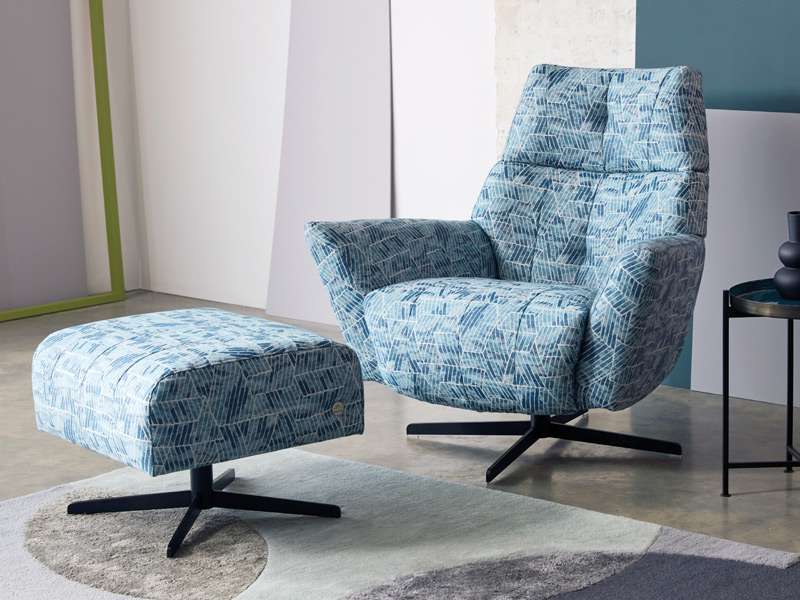 Jay Blades Retro Pattern Swivel Chair