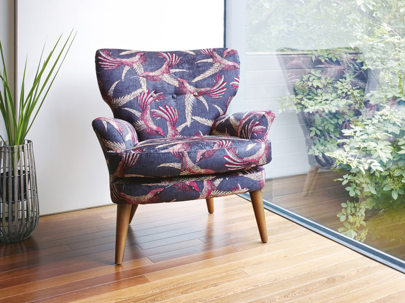 Noah - Small Patterned Fabric Chair