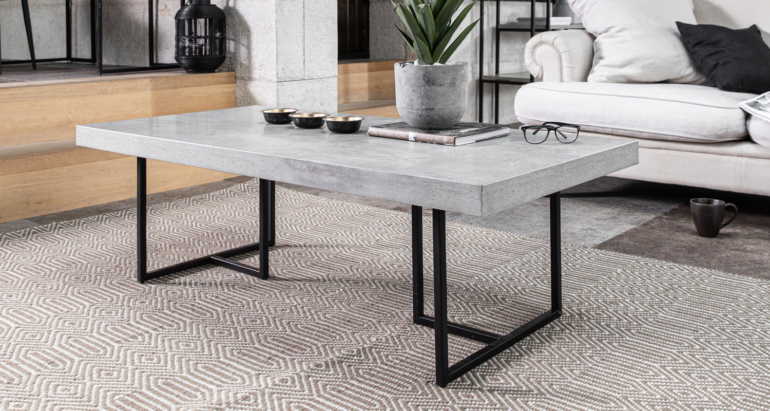 Costello Modern Concrete Effect Industrial Coffee Table