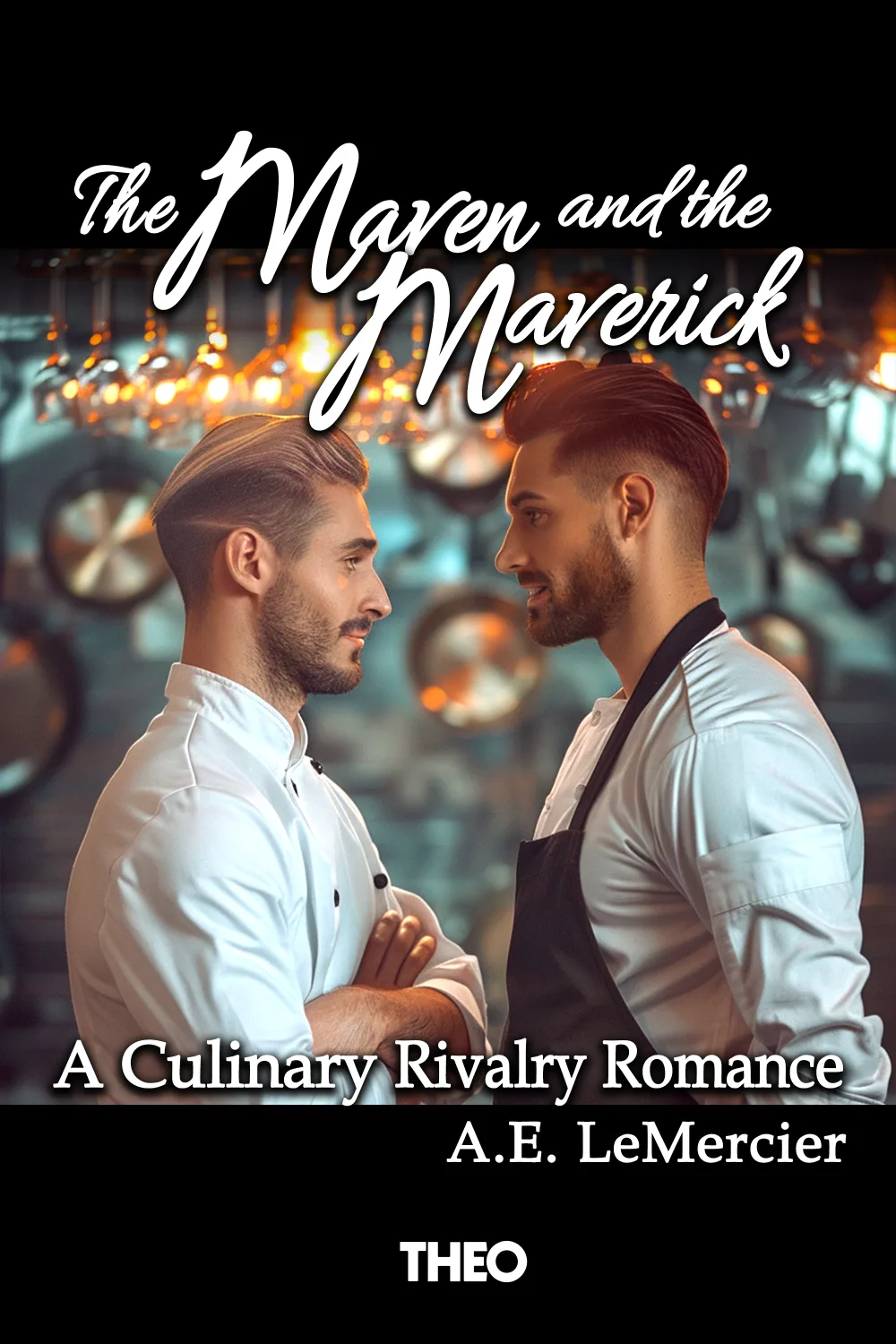 The Maven and the Maverick: A Culinary Rivalry Romance cover by A.E. LeMercier