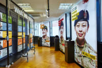 Large portraits in recruitment centre