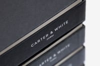 Carter & White packaging spine detailing