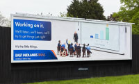 East Midlands Train 'Working on it' billboard advert