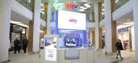 Illuminated point of sale with large TV screen