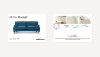 Flatlay of sofa.com brand guidelines