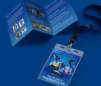 Playstation leaflet and lanyard, digital design awards