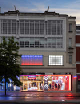 Storefront of the flagship Sports Direct store on Oxford Street, London