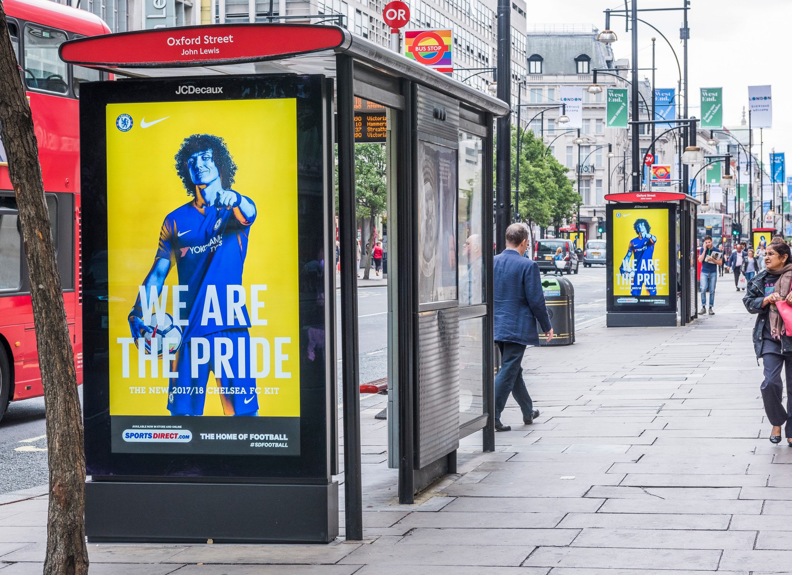 Nike London Clubs campaign OOH - bus stop