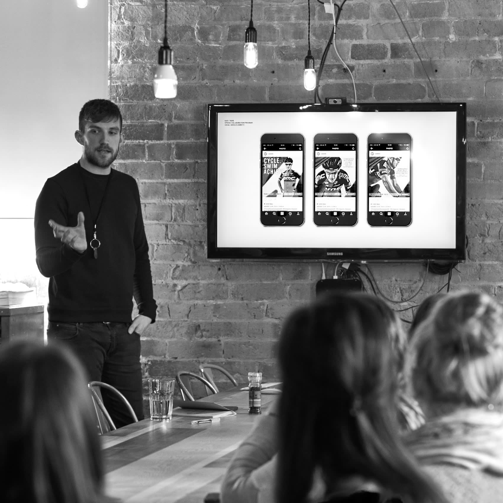 Presenting work to the studio