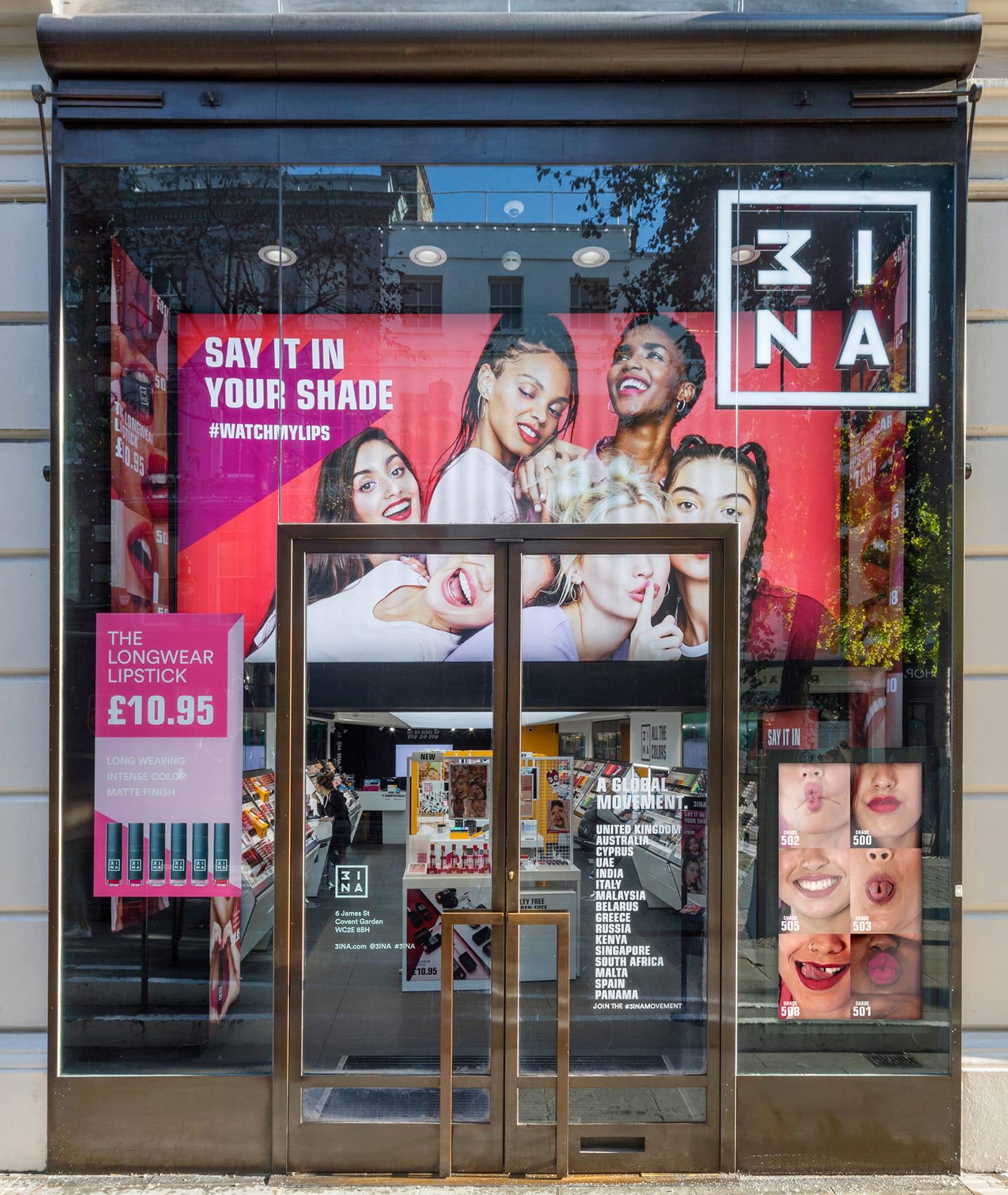 3ina Covent Garden store front