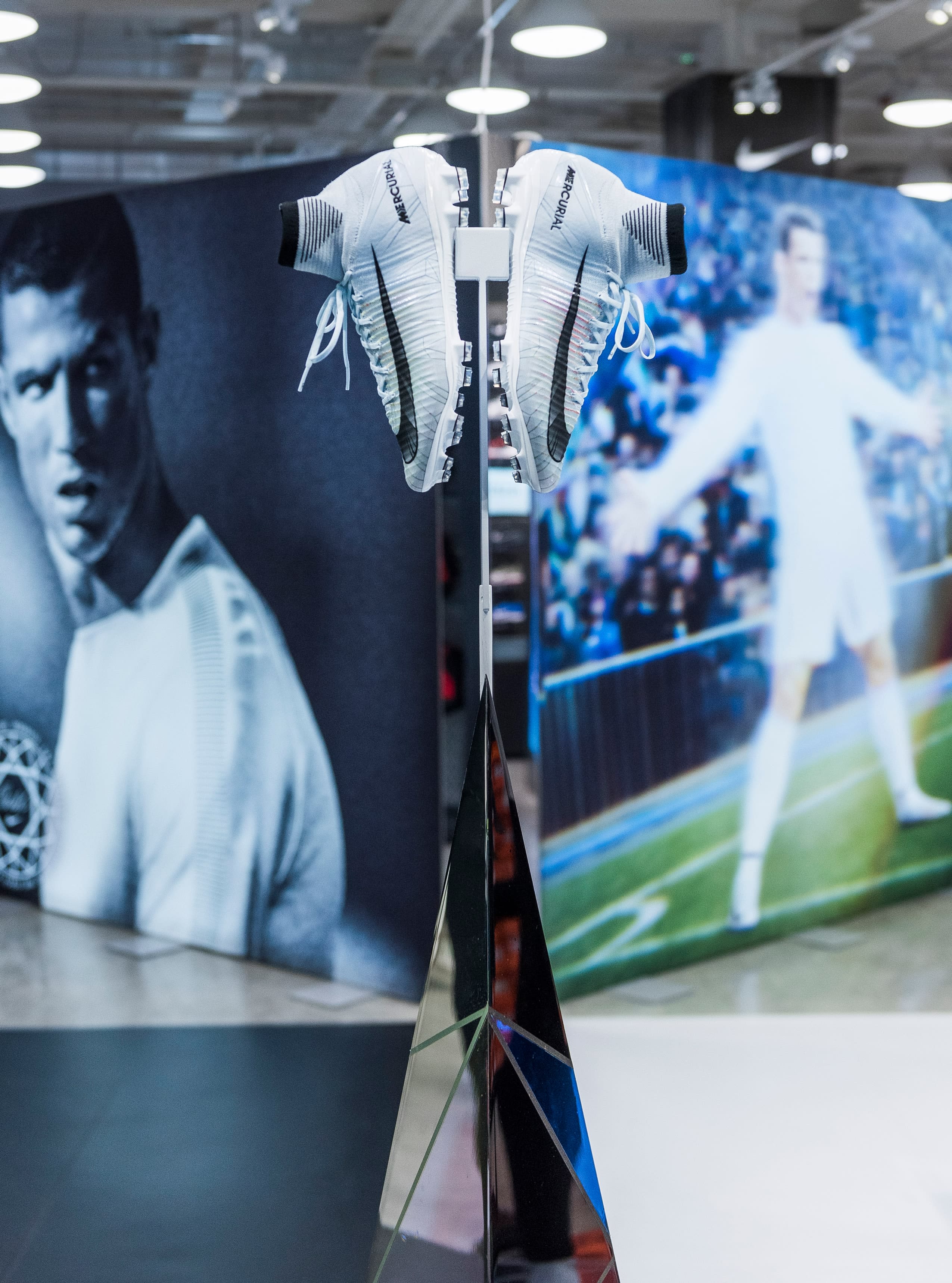 CR7 Nike football boot display