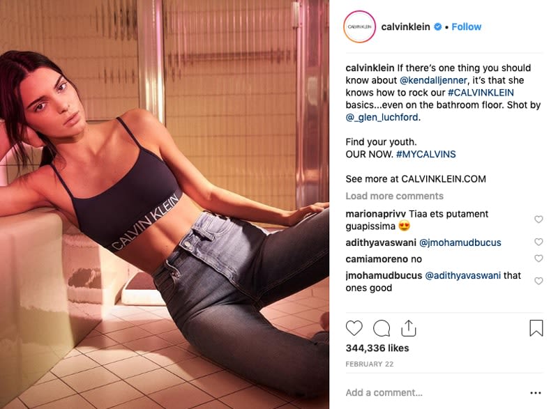 #mycalvins instagram @kendalljenner