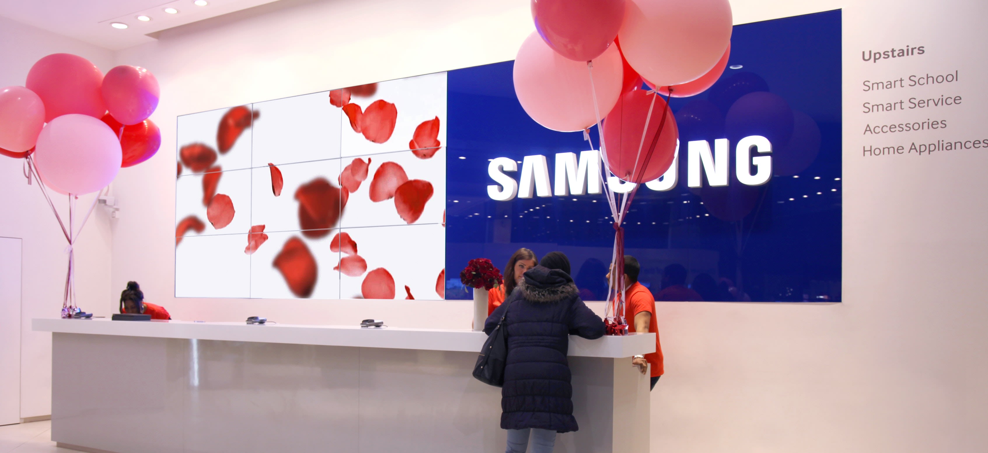 Samsung reception desk