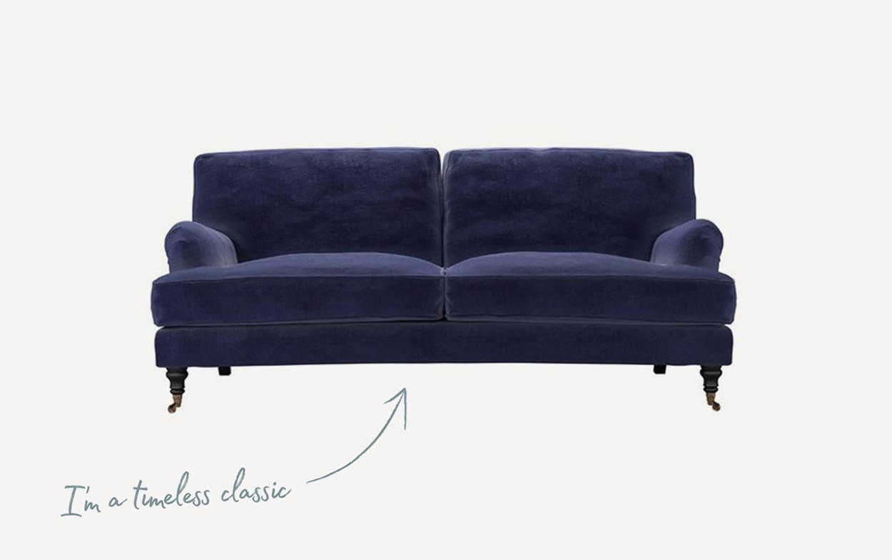 Navy sofa