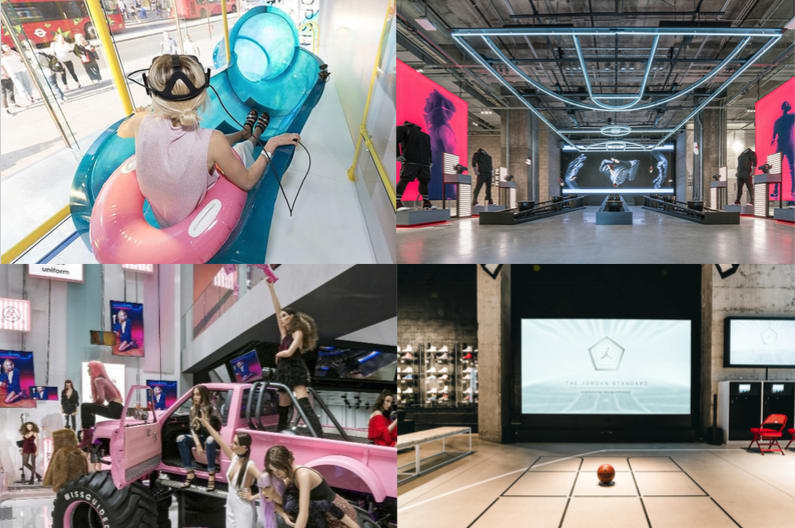 Various images of Instagrammable spaces