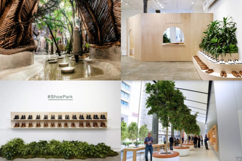 Retail spaces which incorporate greenery