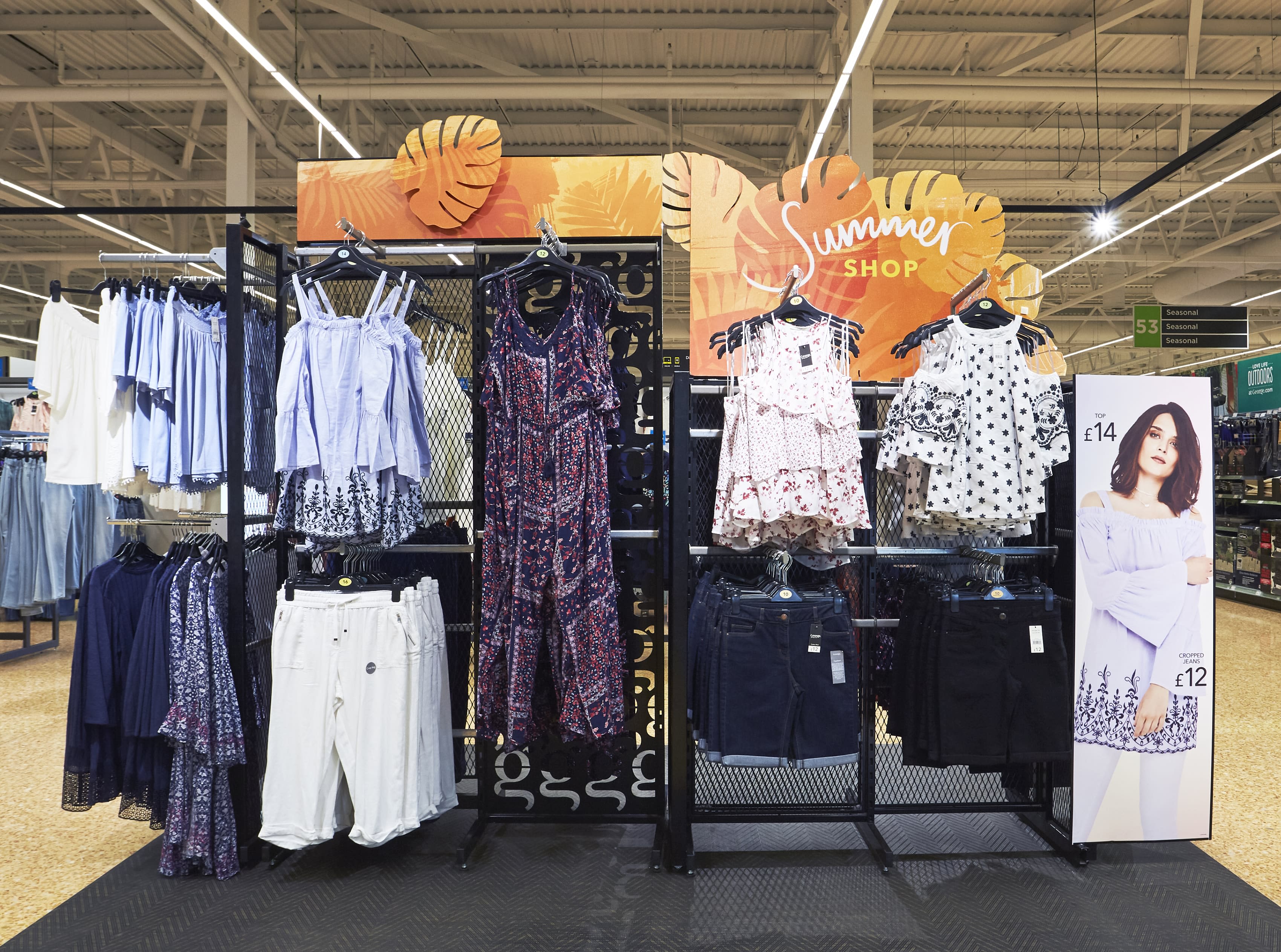 George graphic clothing rack design