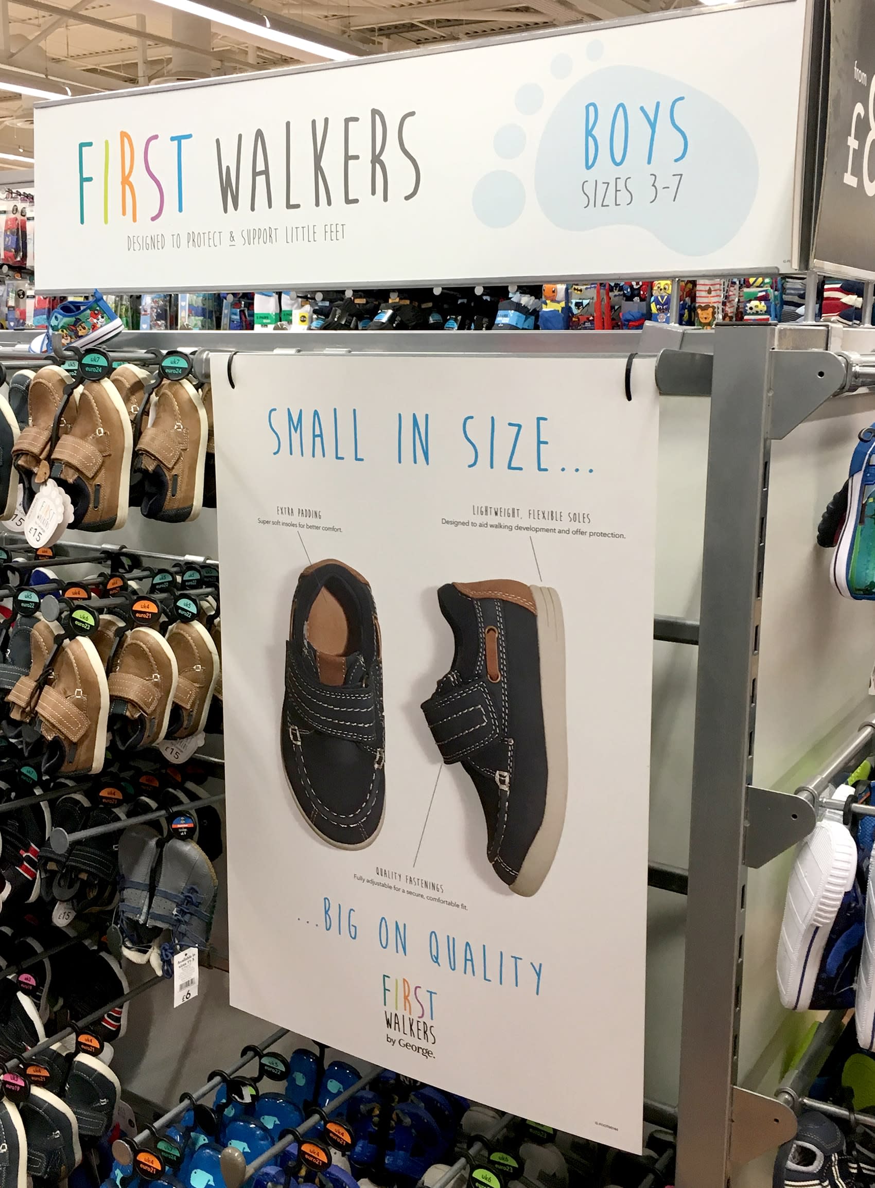 George kids shoes point of sale graphic
